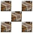 thumbnail image 3 of relayinert Comfortable Crochet Lace Table Runner For Easy Care Wedding Easy Wash Fitting wine red 40*120cm 5Set, 3 of 6