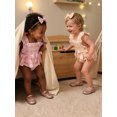 thumbnail image 6 of BemeyourBBs Newborn Baby Girl Summer Clothes Plaid Bubble Romper Cute Infant Girl Sleeveless Ruffle Jumpsuit Bodysuit Playsuit with Headband, 6 of 9