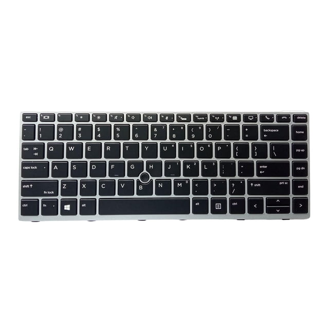 Reemplazo de con retroiluminación Reemplazos para 745 G5 840 G5 G6 846 G5 Piezas de teclas negras Componentes Fácil instalación de Inglés americano Hugo Teclado de computadora portátil