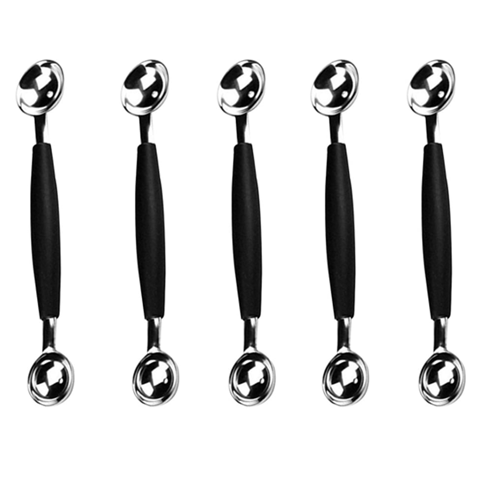 5PCS KitchenAid Gourmet Dual Sided Stainless Steel Melon Baller