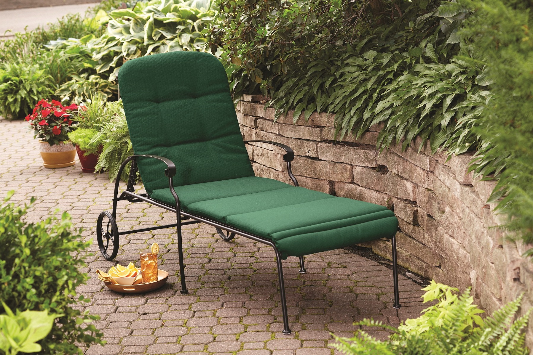 Better Homes & Gardens Clayton Court Multiple Positions Wicker Outdoor Chaise Lounge - Green - image 3 of 6