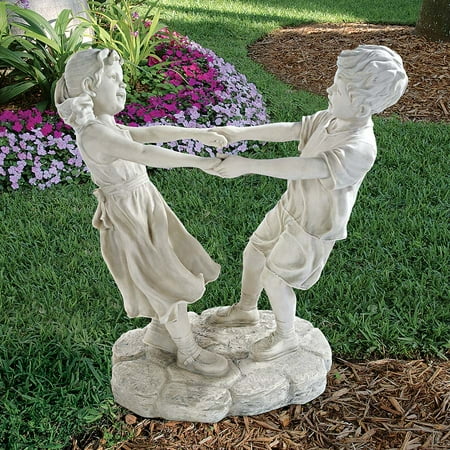 Design Toscano Little Girl and Boy Dancing Garden Statue: Grand