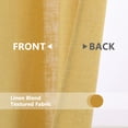 thumbnail image 3 of Natural Linen Blend Textured Grommet Window Curtain Panels for Kitchen Living Room Bedroom Farmhouse Window Treatment Drapes, 37x54/37x63/37x72/37x84/37x90/37x95 inch, 2 Panels, 3 of 9