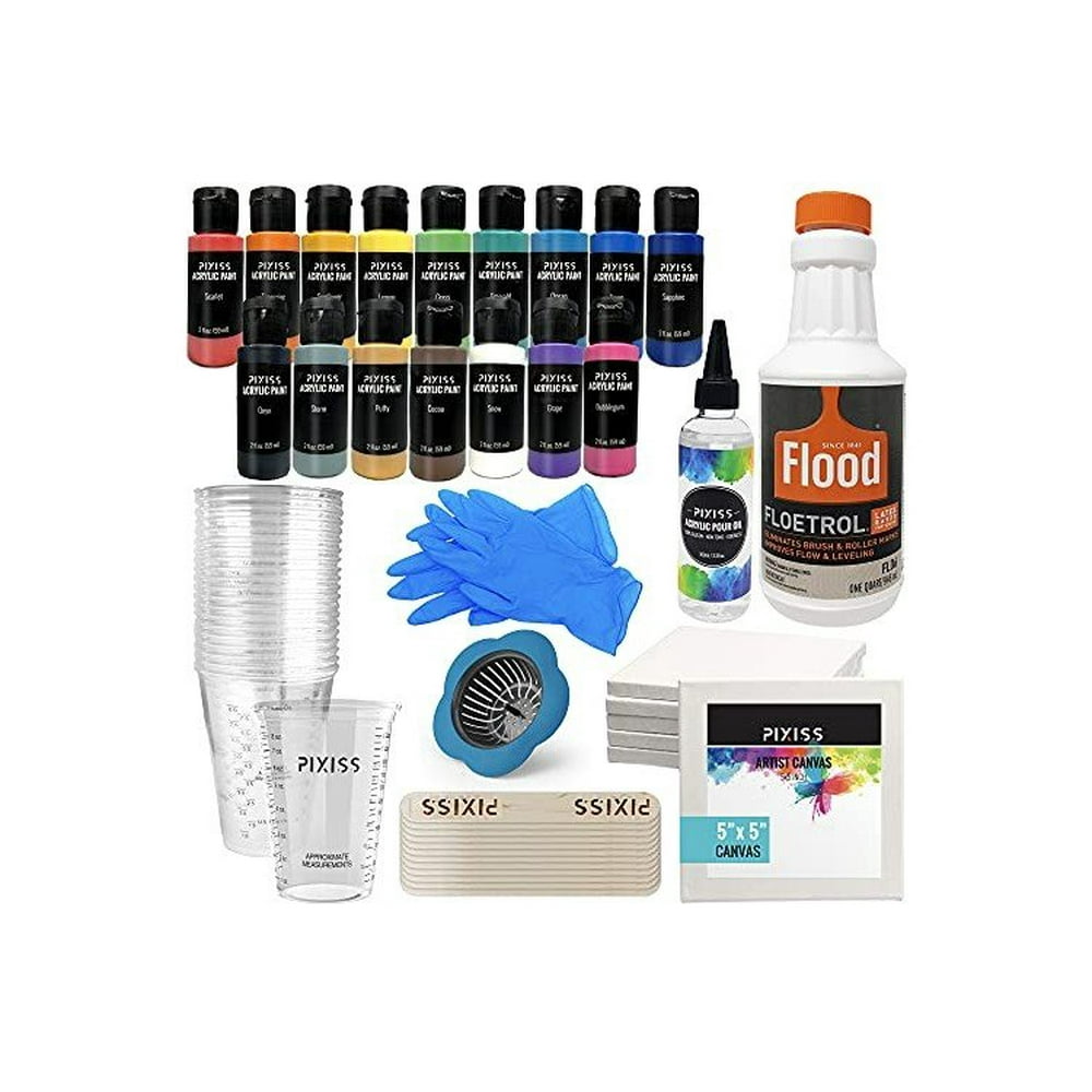 Acrylic Paint Pouring Kit Floetrol Pouring Medium for Acrylic Paints