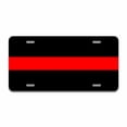 thumbnail image 2 of SignMission A-LP-03-582 Mince Ligne Rouge Simple Plaque d'Immatriculation en Aluminium, 2 of 4