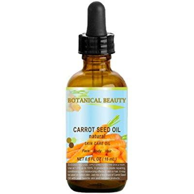 carrot seed oil 100 % natural cold pressed carrier oil. 0.5 fl.oz.- 15 ml. skin, body, hair and lip care. one of the best oils to rejuvenate and regenerate skin tissues. by botanical (Best Skin Care For Pregnant Women)