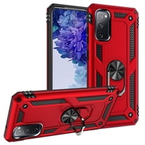 Compatible with Samsung Galaxy S20 Case Built-in 360 Ring Holder Kickstand, Extreme Protection Military Armor Magnetic Car Dual Layer Protective Heavy Duty Phone Cover,Red