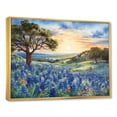thumbnail image 2 of Designart "Dusk Blue Bonnets" Blue Bonnets Floater Framed Canvas Art Print, 2 of 5