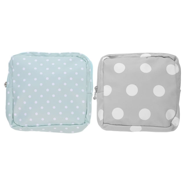 2 bolsas pequeñas para monedas, llaves, toallas sanitarias, copas menstruales y compresas.