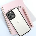 thumbnail image 6 of for iPhone 13 Pro Max Case Sparkly Diamond Crystal Metal Bling Camera Lens Cover Back Clear & Matte Bumper Silicone Shockproof Protective Case + Screen Protector for Girls and Women -Black, 6 of 12