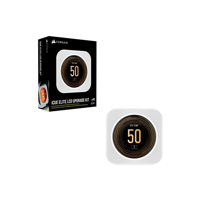 CORSAIR iCUE ELITE CPU Cooler LCD Display Upgrade Kit - White CORSAIR iCUE ELITE CPU Cooler LCD Display Upgrade Kit - White