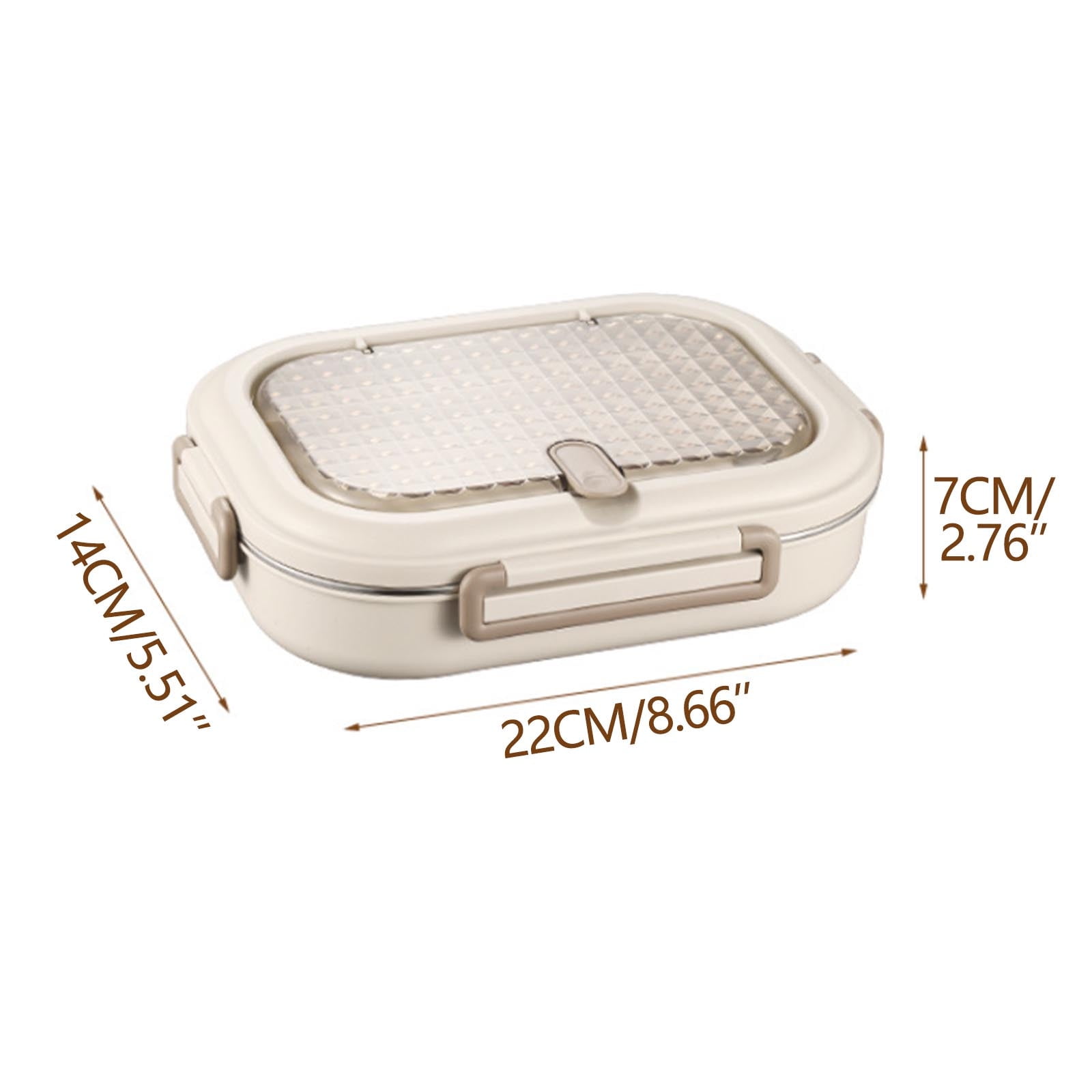 HOZVOMI 304 Stainless Steel Square Lunch Box, Insulated Sealed Bento Box with 3/4/5 Compartments & Large Capacity