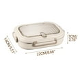 thumbnail image 3 of Stainless Steel Lunch Carrier, Insulated Bento Box, Food Grade 304 Steel, 50.7 Ounce Large Capacity, 4 Compartment Sealed Container, for Institute Cafeteria, Desk Lunch, and Picnic Meals, by FAJHHA, 3 of 8