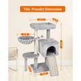 thumbnail image 3 of Cute Cat Tree Kitten Cat Tower for Indoor Cat Condo Sisal Scratching Posts with Jump Platform Cat Furniture Activity Center Play House, 3 of 14
