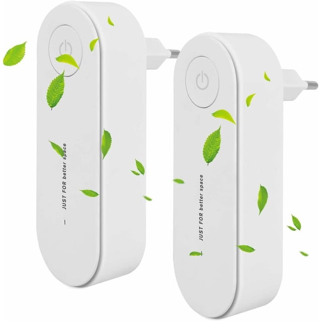Purificador de aire enchufable, 2 paquetes de minipurificador de aire, funcionamiento silencioso, depurador de aire para alérgenos de mascotas, habitación de fumadores, apartamento, dormitorio, cocina