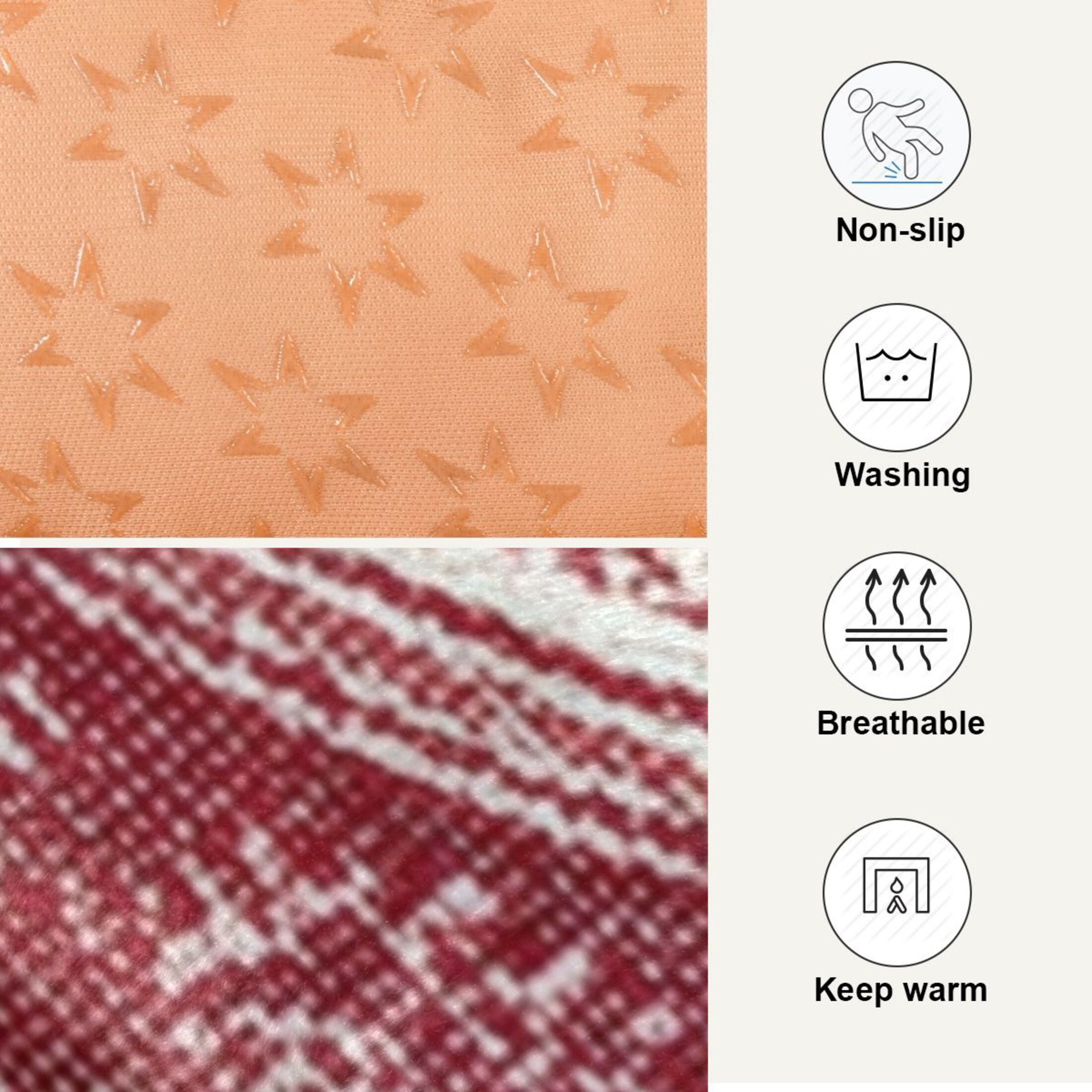 Cozy Mat Pet Bed Indoor Outdoor Warm Soft For Cat Dog Puppy(S/M) Reindeer and Santa's Sleigh