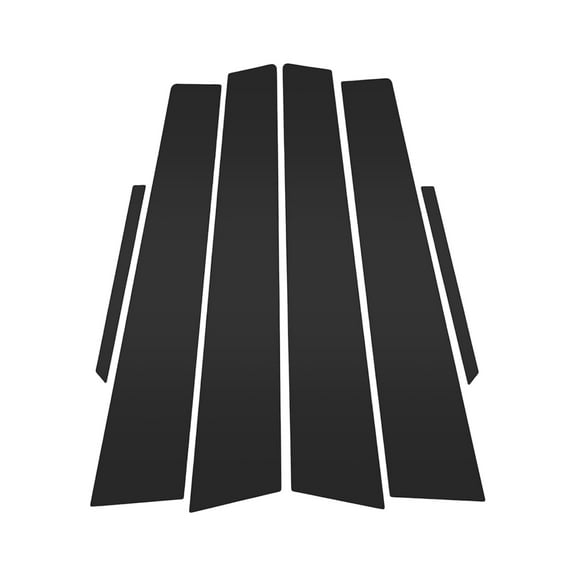 Unique Bargains 6 Pcs Door Pillar Window Trim for Cadillac CTS 2014-2015 Black Front Rear Left Right Anti Scratch Sticker Pillar Posts Door Outer Exterior Cover