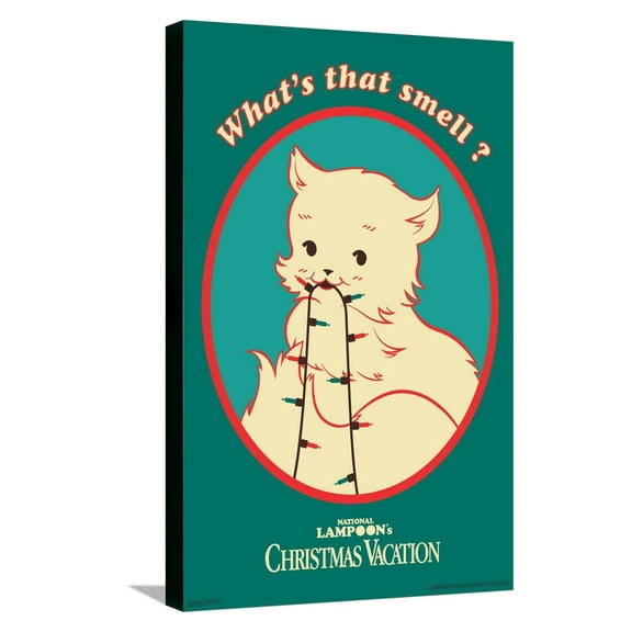 National Lampoon's Christmas Vacation - Cat Canvas Wall Poster, 14.725" x 22.375"