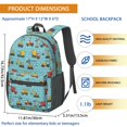 thumbnail image 3 of Crane and Mixer Blue Pattern 17" School Backpacks for Teens,Waterproof Oxford Fabric,S-Shape Padded Straps for School,Travel,Hiking,Camping, 3 of 6
