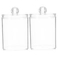 thumbnail image 6 of REOFLYUP 2Pcs Cotton Ball Canisters Acrylic Storage Jars for Office and Bathroom Use, 6 of 7