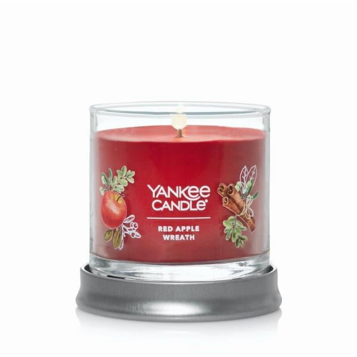 Yankee Candle Small Tumbler Scented Single Wick Jar Candle, Red Apple Wreath, 4.3 oz (Pack of 2)