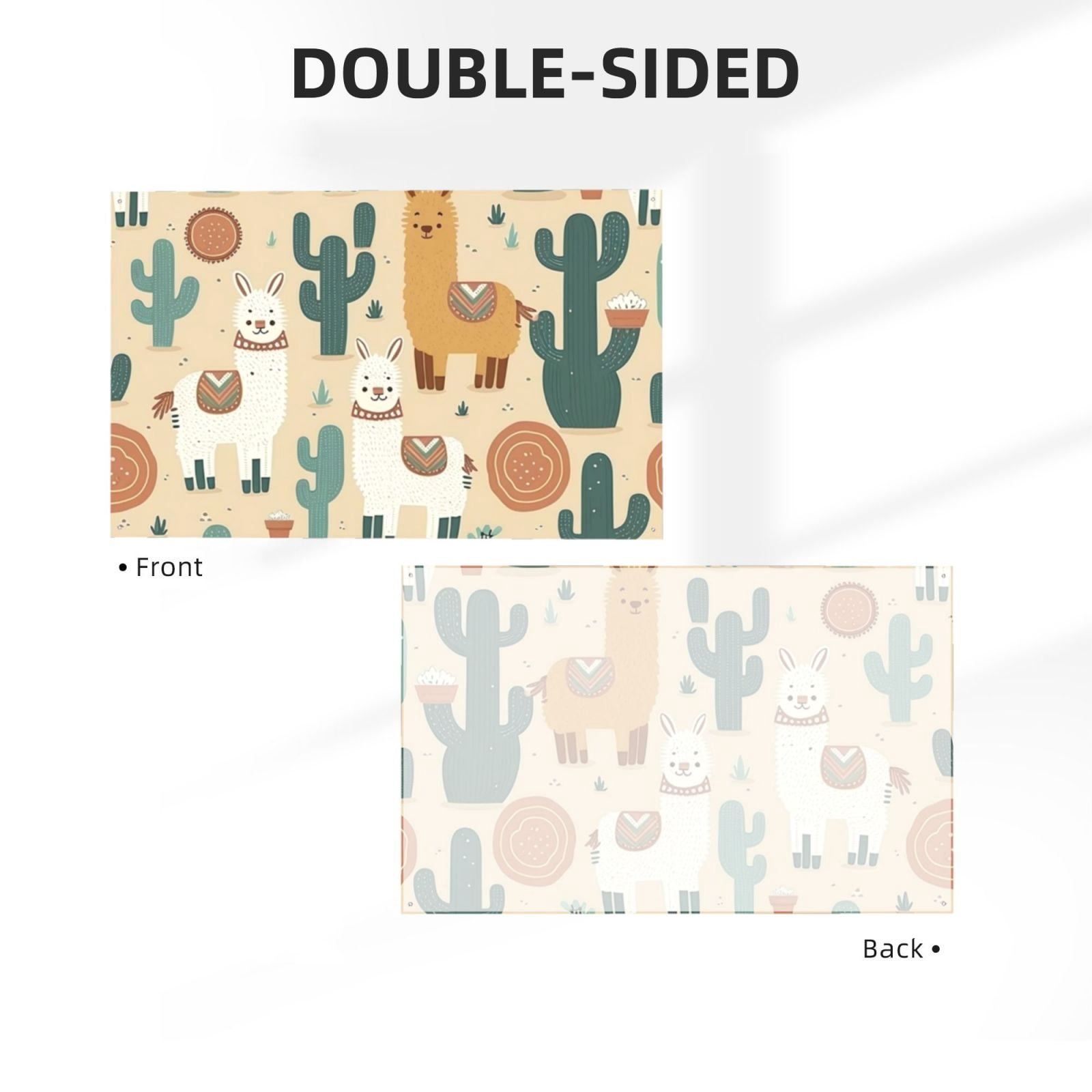 Llama Alpaca Cactus Cartoon Cute Four Hole Decorated Banner Flag for Garden Yard Home Decoration Indoor Outdoor 4x6 Ft
