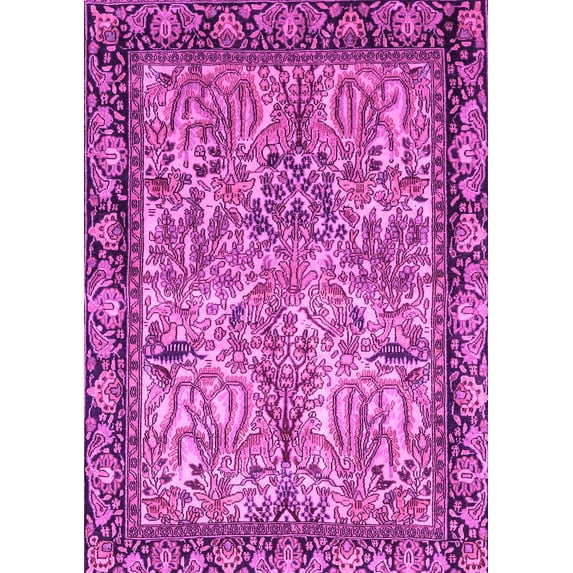 Ahgly Company Indoor Rectangle Persian Pink Traditional Area Rugs, 2' x 5'