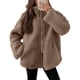 thumbnail image 1 of Abrigos y chaquetas casuales de manga larga sin capucha para mujer, abrigos de imitación de invierno lisos, chaqueta de polar con bolsillos de solapa y manga larga, abrigo informal de moda para mujer, 1 of 8