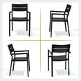 thumbnail image 7 of Crestlive Products Set of 4 Aluminum Outdoor Chairs Dining Set with Arm, Gray, 7 of 7