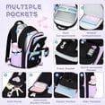 thumbnail image 4 of Girls Backpack, Kids Backpack for Girls, School bag for Primary Elementary Teenage, Middle School Students Bookbag(Dark Purple), 4 of 8