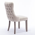 thumbnail image 6 of Newboti Furniture Upholstered Wing-Back Dining Chair with Backstitching Nailhead Trim and Solid Wood Legs,Set of 2, Beige 80286, 6 of 16
