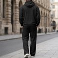 thumbnail image 5 of Dwelliawo Sweat Suits for Men 2 Piece Hoodie and Sweatpants Solid Color Full Zip Casual Pullover Hoodies Joggers Sport Pant Set Relaxed Fit Winter Suits with Pockets Black XL, 5 of 7
