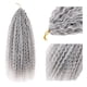 thumbnail image 3 of Trenzas Brasileñas De 18 Pulgadas Sintéticas Grises Largas Rizadas De Ganchillo Trenzado Cabello Ombre Extensiones De Para Mujeres, 3 of 4