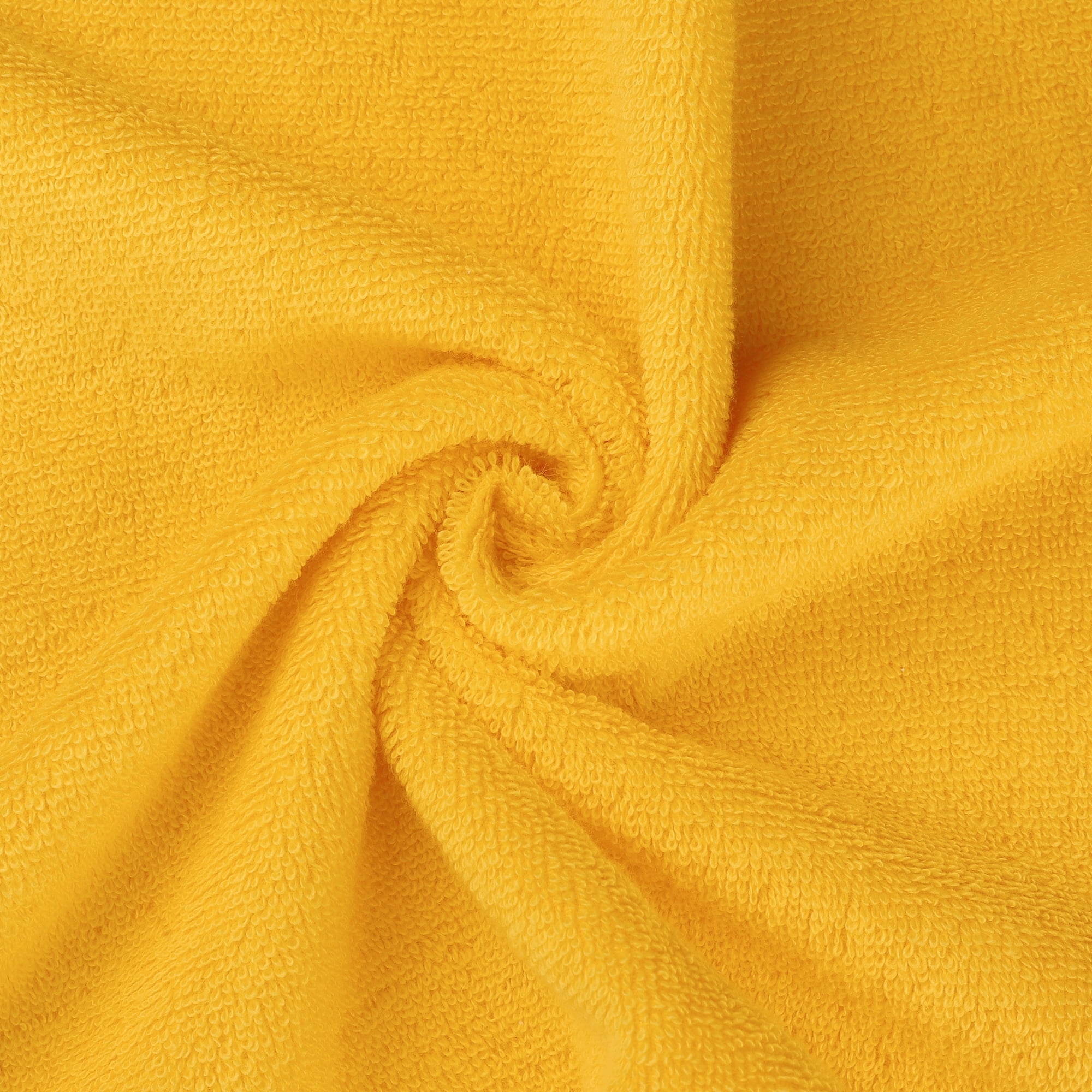 Unique Bargains 4 Pcs Solid Soft Hand Towel Yellow/Navy Blue 13" x 30"/14" x 30"
