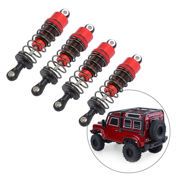 4pcs Amortiguador RC, aleación De Aluminio Liviano 1/10 Autos De Control Remoto Choque RC, Estructura Geométrica Bien Equilibrada, Amortiguador 70 Mm