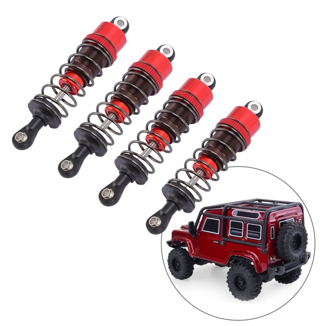 4pcs Amortiguador RC, aleación De Aluminio Liviano 1/10 Autos De Control Remoto Choque RC, Estructura Geométrica Bien Equilibrada, Amortiguador 70 Mm
