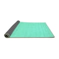 thumbnail image 2 of Ahgly Company Indoor Round Solid Turquoise Blue Modern Area Rugs, 6' Round, 2 of 4