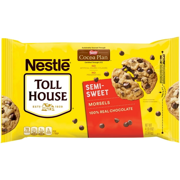 NESTLE TOLL HOUSE SemiSweet Chocolate Chip Morsels 72 oz. Bag