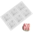 thumbnail image 1 of molde de silicona, moldes cuadrados para hornear pasteles de mousse, moldes de postre para gelatina, pasteles de bola y bombas de helado para hornear 6 cavidades Adepaton WL-00129, 1 of 7
