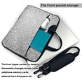thumbnail image 2 of Lsque Silver Mosaic Pattern Laptop Bag – Portable & Slim Single-Shoulder Computer Case with Adjustable Strap, Protective, Lightweight for 13”/14”/15.6” Laptops, 2 of 7