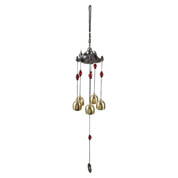 VIFERR Grand Carillon à Vent Meilleurs voeux Chanceux Carillon à Vent en métal Cloche Jardin extérieur pavillon Classique décoration Suspendue