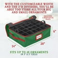 thumbnail image 2 of Hold N' Storage Underbed Christmas Ornament Storage Container Box Fits Up to 48-3”, Green, 2 of 9