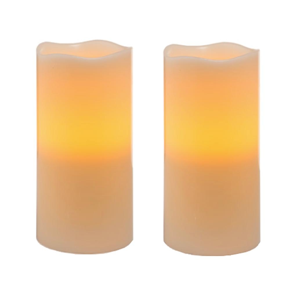 3 x 8inch LED Candles Vanilla Scent, Wax, 2 pack