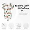 thumbnail image 4 of Kdxio Camp Van for Women's Short-Sleeved Onesie Stylish Round Neck Pajamas Bodysuit Jumpsuit Nightwear-Medium, 4 of 7