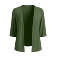 thumbnail image 5 of Stamzod Summer Light Weight Cardigan Women Dressy Casual 3/4 Sleeve Open Front Cardigans Fashion Clothing Green M, 5 of 7