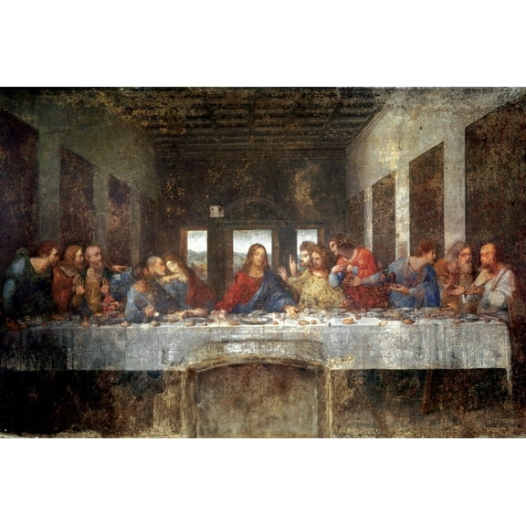 Last Supper by Leonardo Da Vinci Poster - 36" x 24"