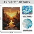 thumbnail image 3 of Diamond Art Kits for Adults - 5d Sunset River Moose Tranquil Forest Diamond Painting for Adults, Diamond Art for Adults Beginners, Diamond Painting Kits for Adults for Home Wall Decor, 3 of 7
