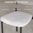 thumbnail image 6 of Upholstered Dining Chairs Set of 4, Stackable Modern Dining Room Chairs, Kitchen Chairs w/Soft Velvet Backrest & Sturdy Metal Legs ,Light Grey, 6 of 9