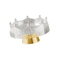 thumbnail image 3 of Frutero con pedestal Plato de frutas Centro de mesa Cuenco decorativo Moderno Multiusos Blanco y dorado, 3 of 8