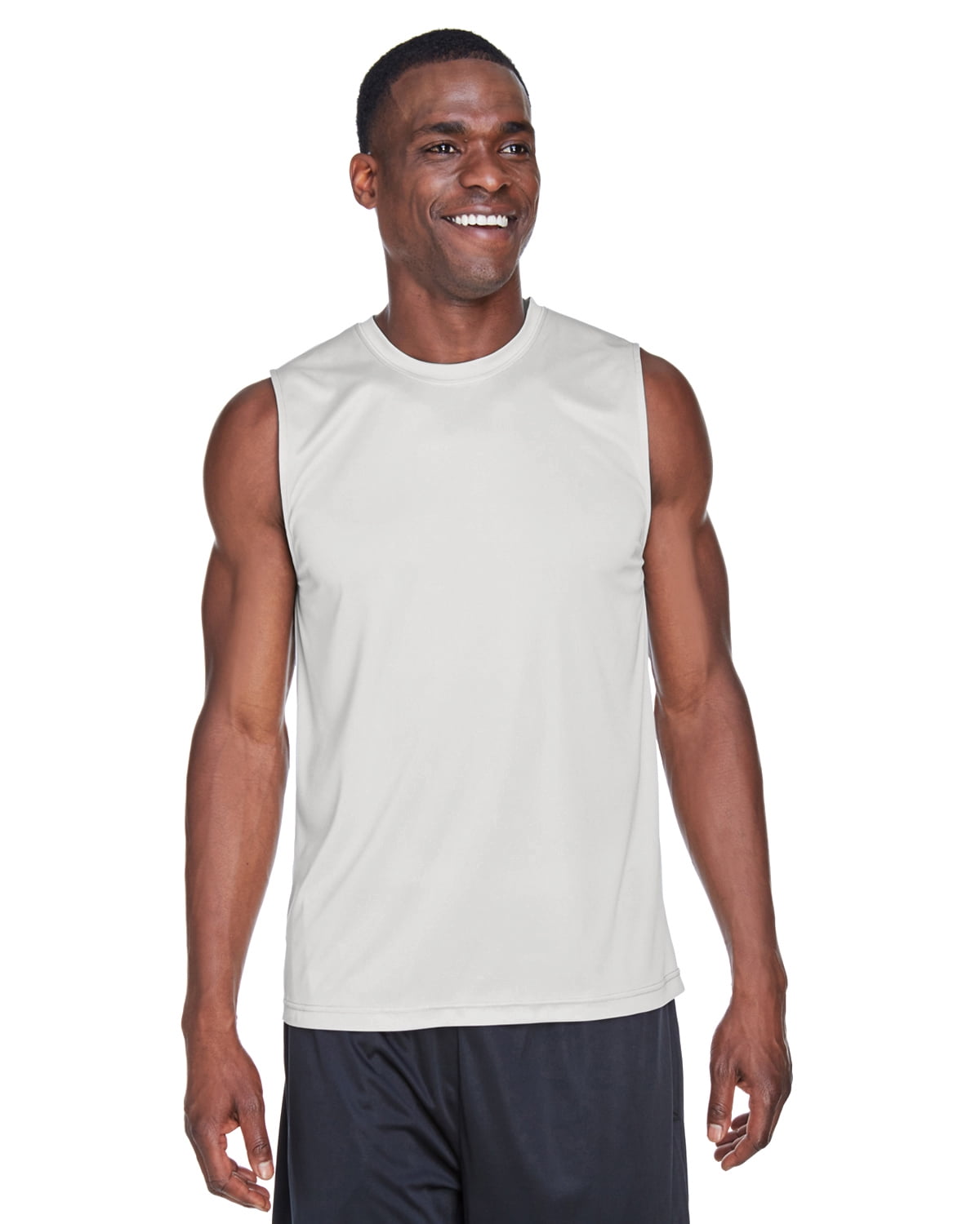 Team 365, The Men's Zone Performance Muscle T-Shirt - SPORT SILVER - XL ...